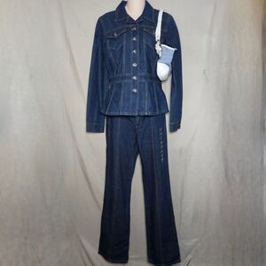 DKNY Jeans Denim Pant Suit Set